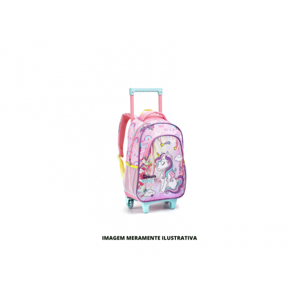 MOCHILA - SEANITE - ESCOLAR DE RODINHAS UNICORNIO